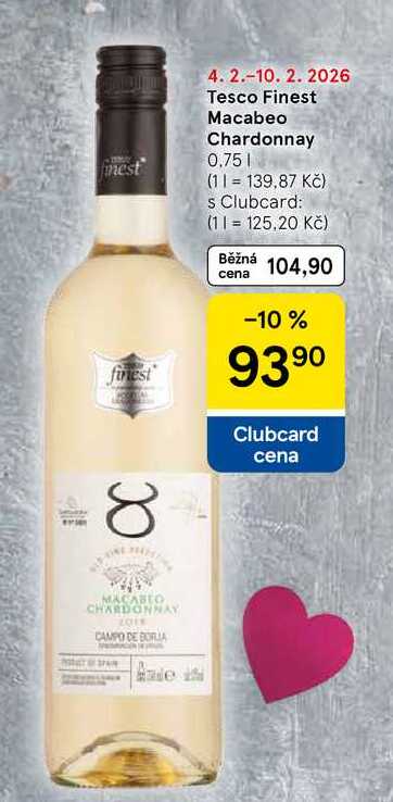Tesco Finest Macabeo Chardonnay, 0.75 l