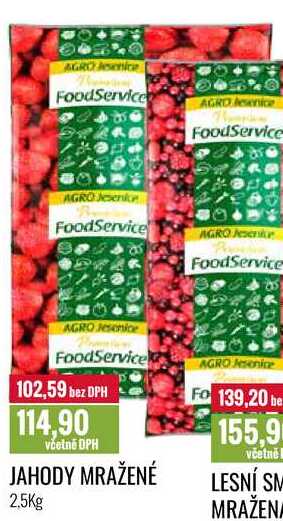 JAHODY MRAŽENÉ 2,5Kg 