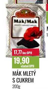 MÁK MLETÝ S CUKREM 200g v akci