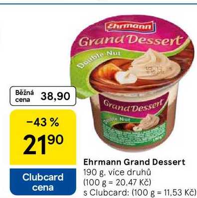Ehrmann Grand Dessert, 190 g