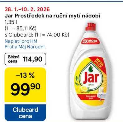Jar Prostředek na ruční mytí nádobí, 1.35 l