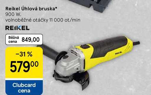 Reikel Úhlová bruska, 900 W. volnoběžné otáčky 11 000 ot/min  