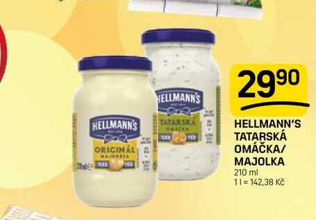 Hellmann's tatarská omáčka, majonéza 210ml, vybrané druhy