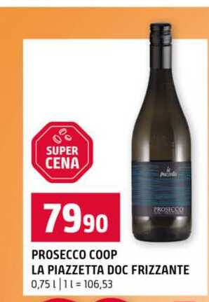PROSECCO COOP LA PIAZZETTA DOC FRIZZANTE 0,75l