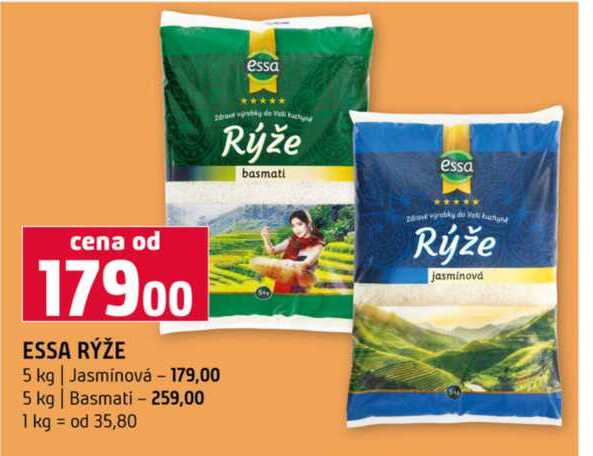 ESSA RÝŽE 5 kg Jasmínová  5 kg Basmati 