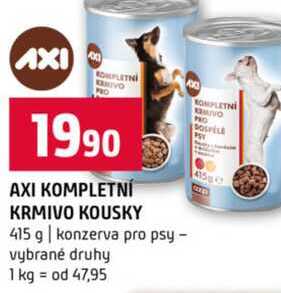 AXI KOMPLETNÍ KRMIVO KOUSKY 415 g konzerva pro psy vybrané druhy