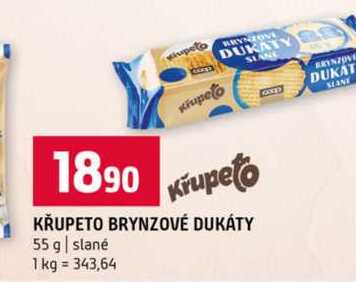 KŘUPETO BRYNZOVÉ DUKÁTY 55 g slané 