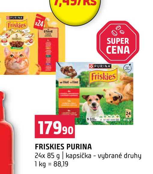 FRISKIES PURINA 24x 85 g kapsička vybrané druhy 