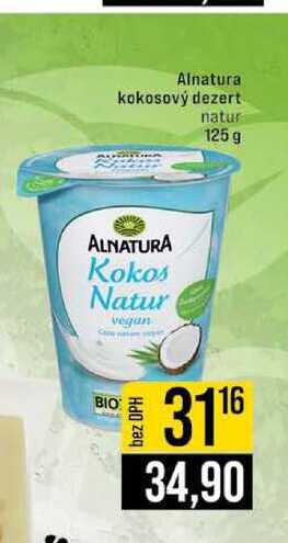 Alnatura kokosový dezert natur 125 g 