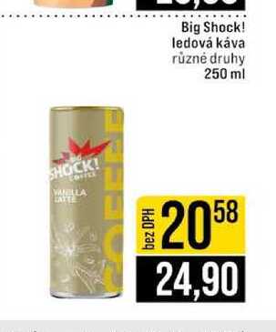 Big Shock! ledová káva různé druhy 250 ml 