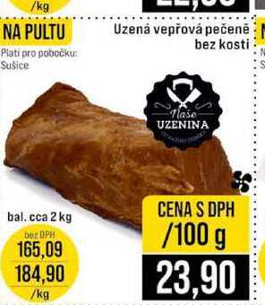 Uzená vepřová pečeně bez kosti 100g