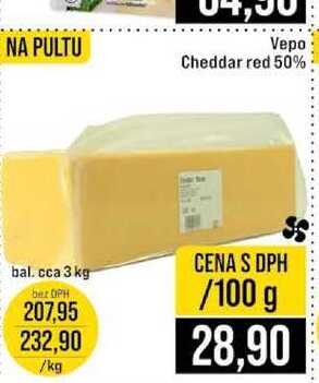 Vepo Cheddar red 50% 100g
