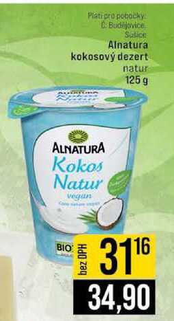 Alnatura kokosový dezert 125 g 