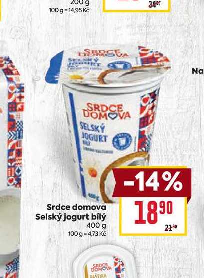 Srdce domova Selský jogurt bílý 400 g