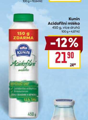 Kunín Acidofilní mléko 450 g