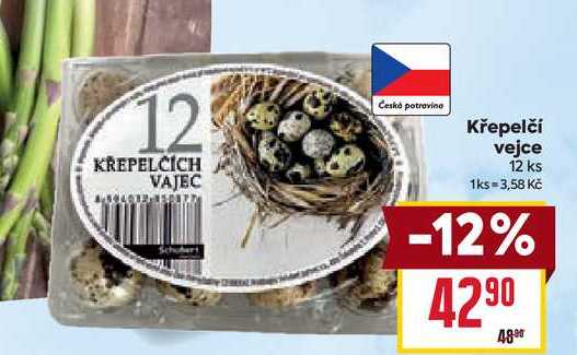 Křepelčí vejce 12 ks