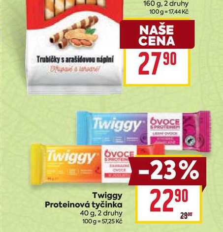 Twiggy Proteinová tyčinka 40 g