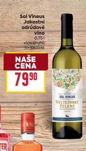 Sol Vineus Jakostní odrůdové víno 0,75l