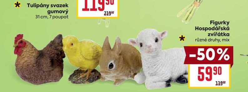 Figurky Hospodářská zvířátka různé druhy, mix 