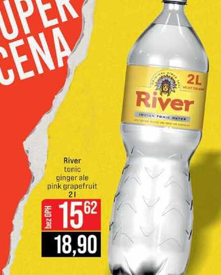 River tonic ginger ale pink grapefruit 2l