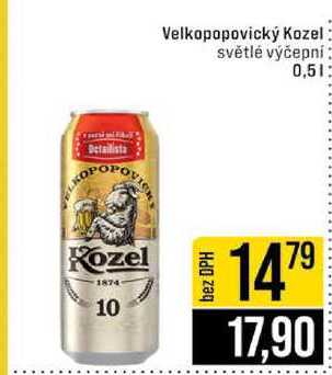 Velkopopovický Kozel světlé výčepní 0,5l
