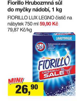 Fiorillo Hrubozrnná sůl do myčky nádobí, 1 kg