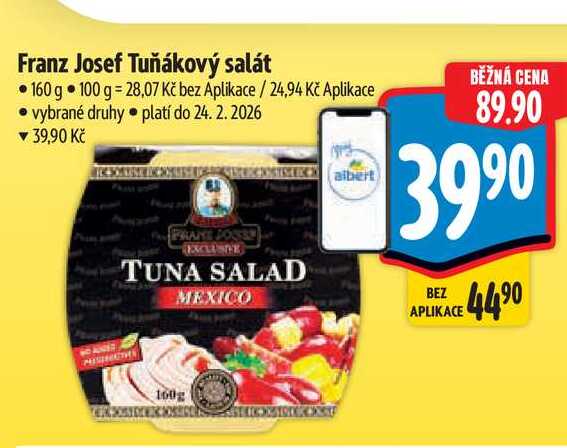 Franz Josef Tuňákový salát 160 g 