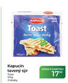 Kapucín tavený sýr Toast 100g