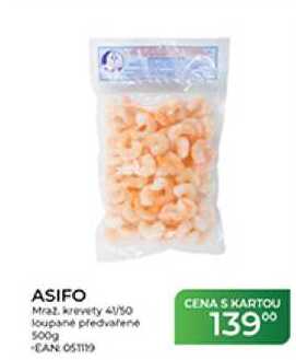 ASIFO Mraz krevety 41/50 loupané předvařené 500g 
