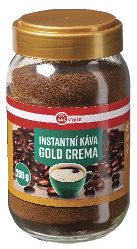 VÁŠ VÝBĚR Gold Crema Káva, 200 g