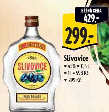   Slivovice 45% 0,5 l