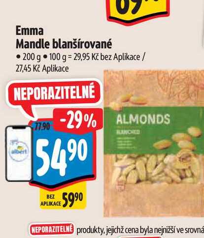 Emma Mandle blanšírované 200 g 