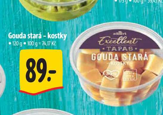 Gouda stará - kostky 120 g 