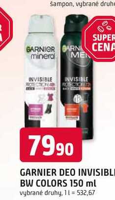 GARNIER DEO INVISIBLE BW COLORS 150 ml 