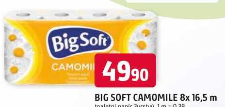 BIG SOFT CAMOMILE 8x 16,5 m toaletní papír 3vrstvý