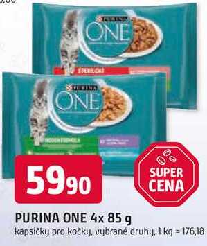 PURINA ONE 4x 85 g kapsičky pro kočky
