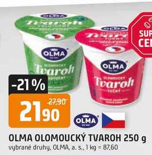 OLMA OLOMOUCKÝ TVAROH 250 g 