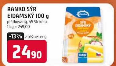 RANKO SÝR EIDAMSKÝ 100 g