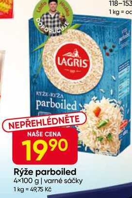 LAGRIS Rýže parboiled 4x100 g, varné sáčky