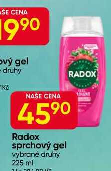 Radox sprchový gel vybrané druhy 225 ml