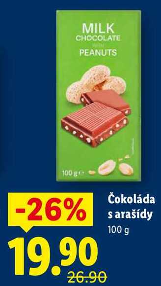 Čokoláda s arašídy, 100 g 