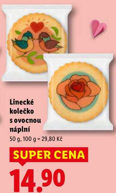 Linecké kolečko s ovocnou náplní, 50 g