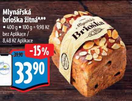 Mlynářská brioška žitná, 400 g
