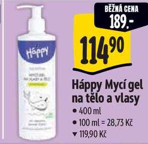 Háppy Mycí gel na tělo a vlasy, 400 ml