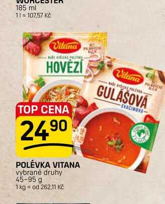 POLÉVKA VITANA vybrané druhy 45-95 g 