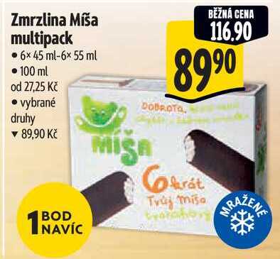 Zmrzlina Míša multipack, 6x 45 ml-6x 55 ml 