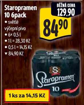 Staropramen 10 6pack, 6x 0,5 l