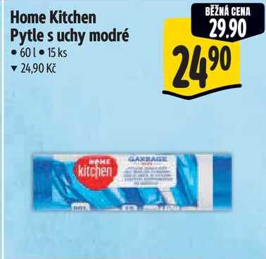 Home Kitchen Pytle s uchy modré 60 l, 15 ks 
