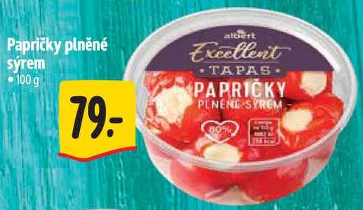 Papričky plněné syrem, 100 g 