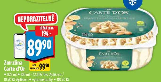 Zmrzlina Carte d'Or, 825 ml